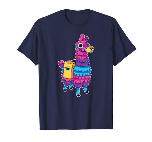 Funny Loot Llama Pinata With Yellow Saddlebag Artwork T-Shirt