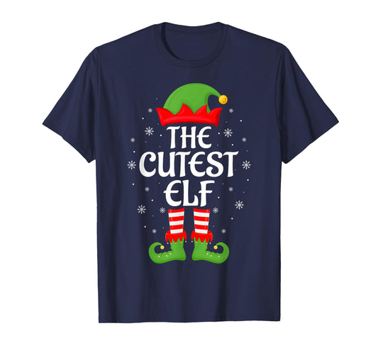 Cutest Elf Xmas Family Matching Elf Squad Christmas T-Shirt