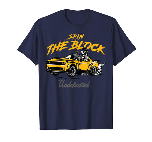 Sneaker Match Tee SPIN THE BLOCK Charcoal University Gold T-Shirt