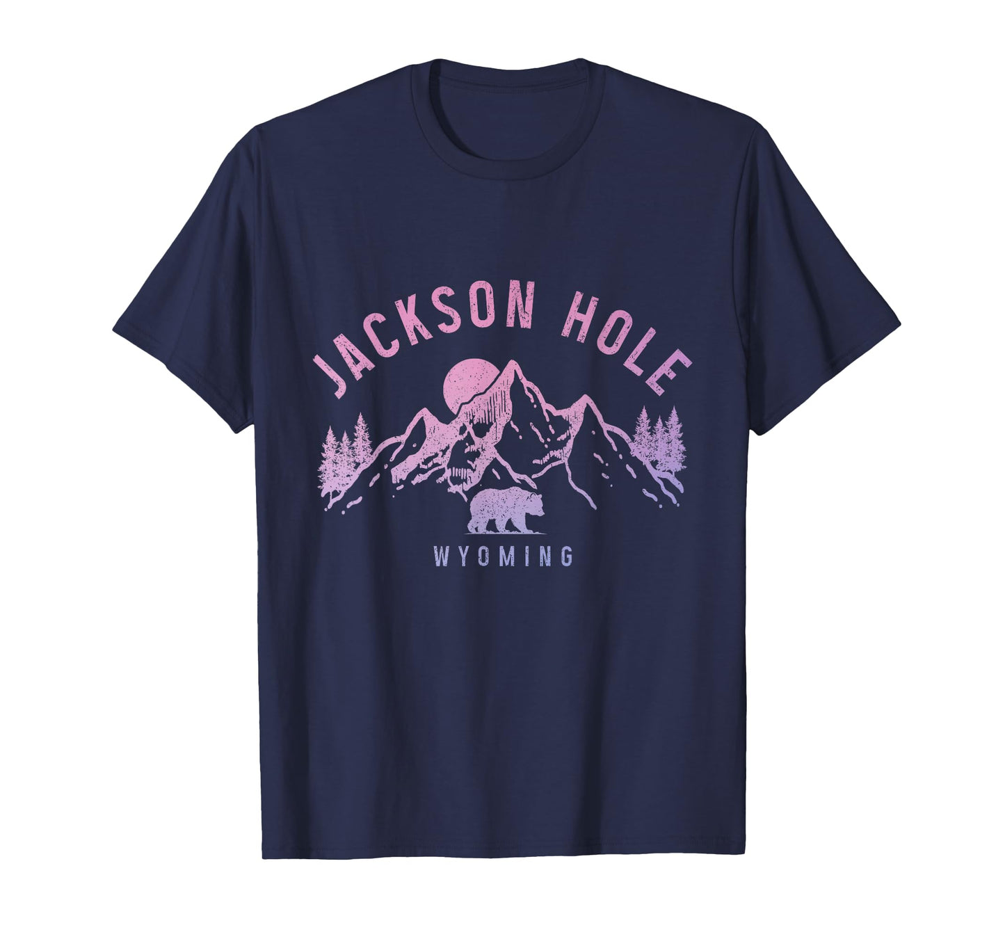 Jackson Hole Wyoming Mountains Bear Nature Vintage T-Shirt