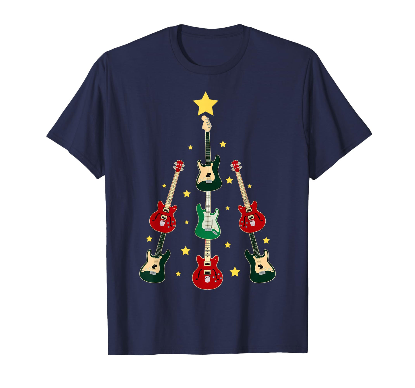 Guitar Xmas Tree Musical Guitar Lovers Guitarist Christmas T-Shirt
