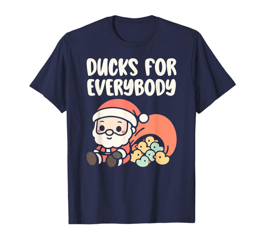 Ducks for Everybody, Kawaii Duck Lover, Cute Santa Claus T-Shirt