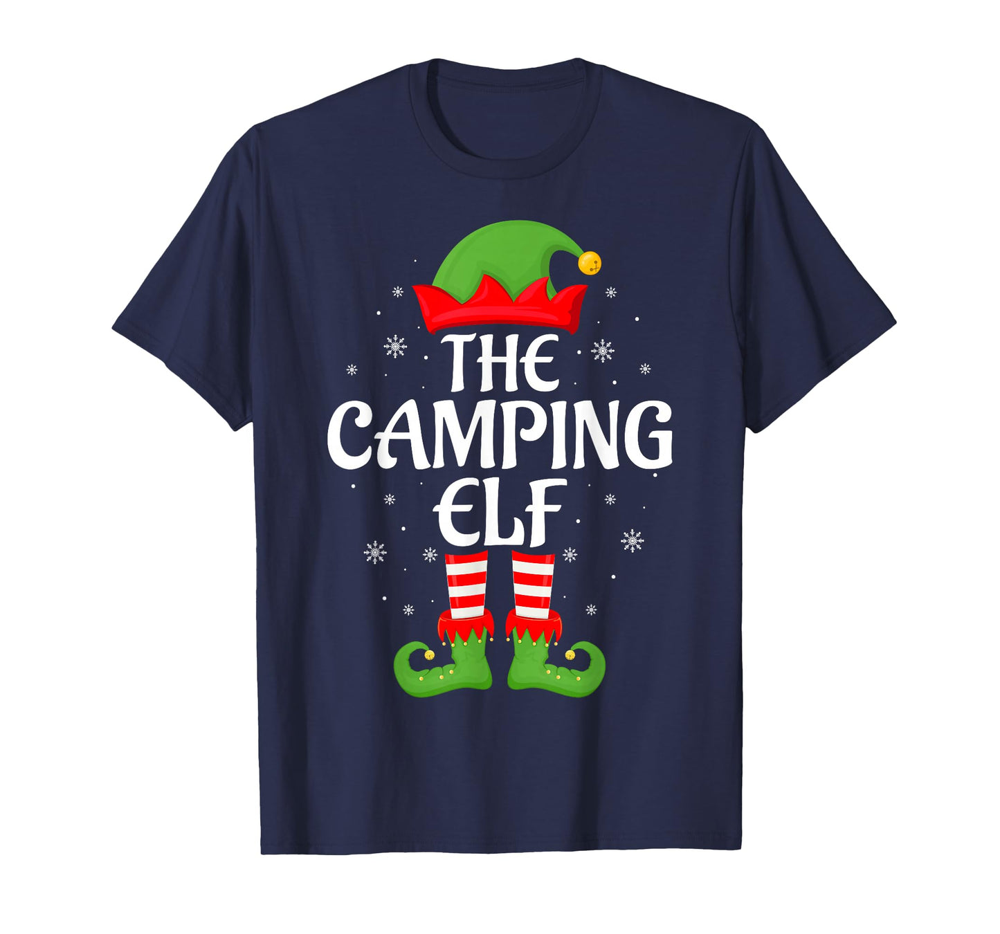 Camping Elf Xmas Family Matching Elf Squad Christmas T-Shirt