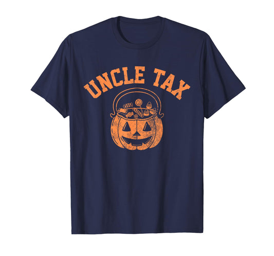 Vintage Uncle Tax Halloween Pumpkin Spooky Trick or Treat T-Shirt