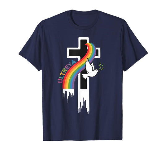 DeColores Cursillo Rainbow Rooster Catholic T-Shirt