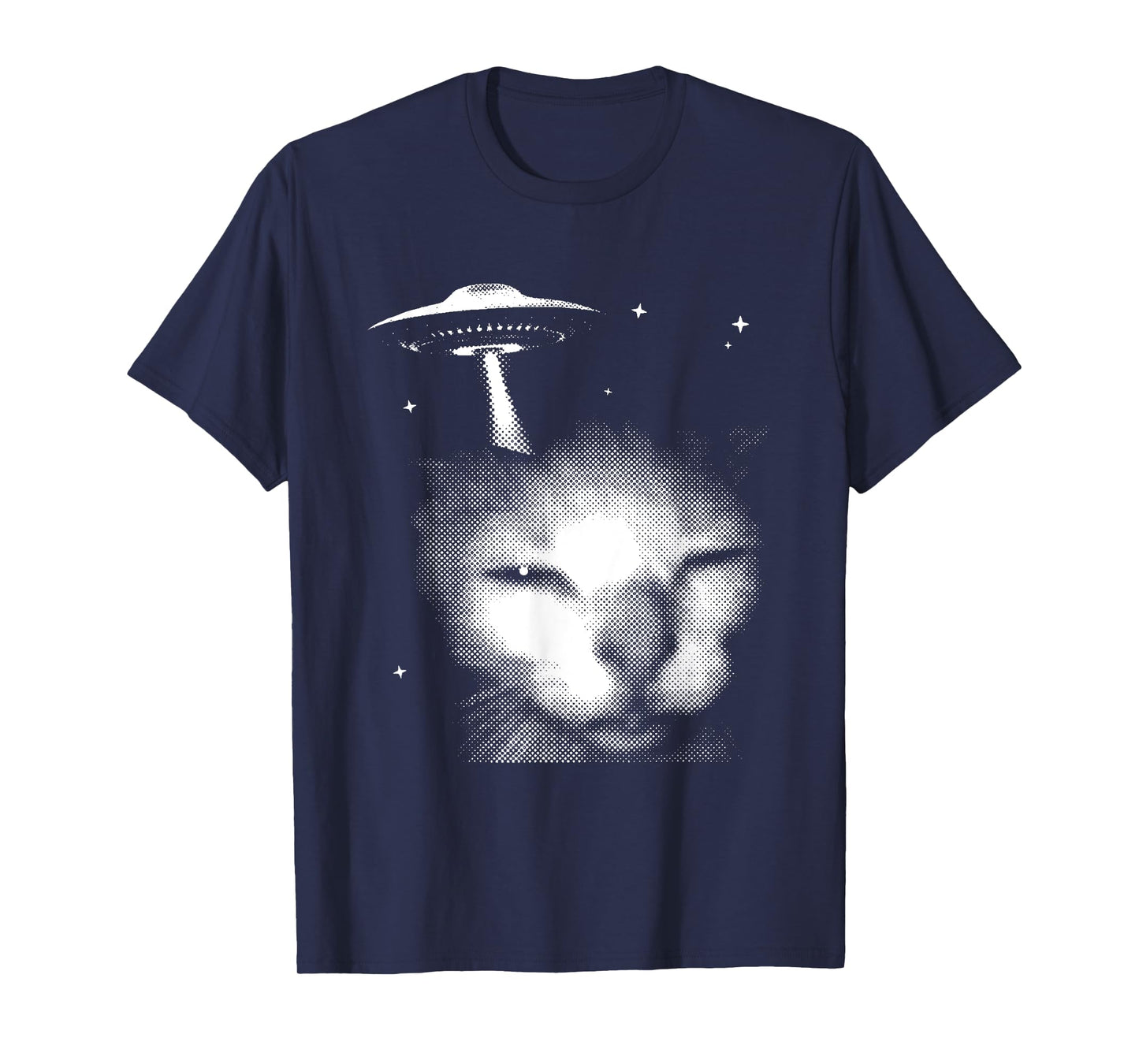 Y2k Alien UFO Cat Vintage 90s Retro Silly Cats Cat Lover T-Shirt