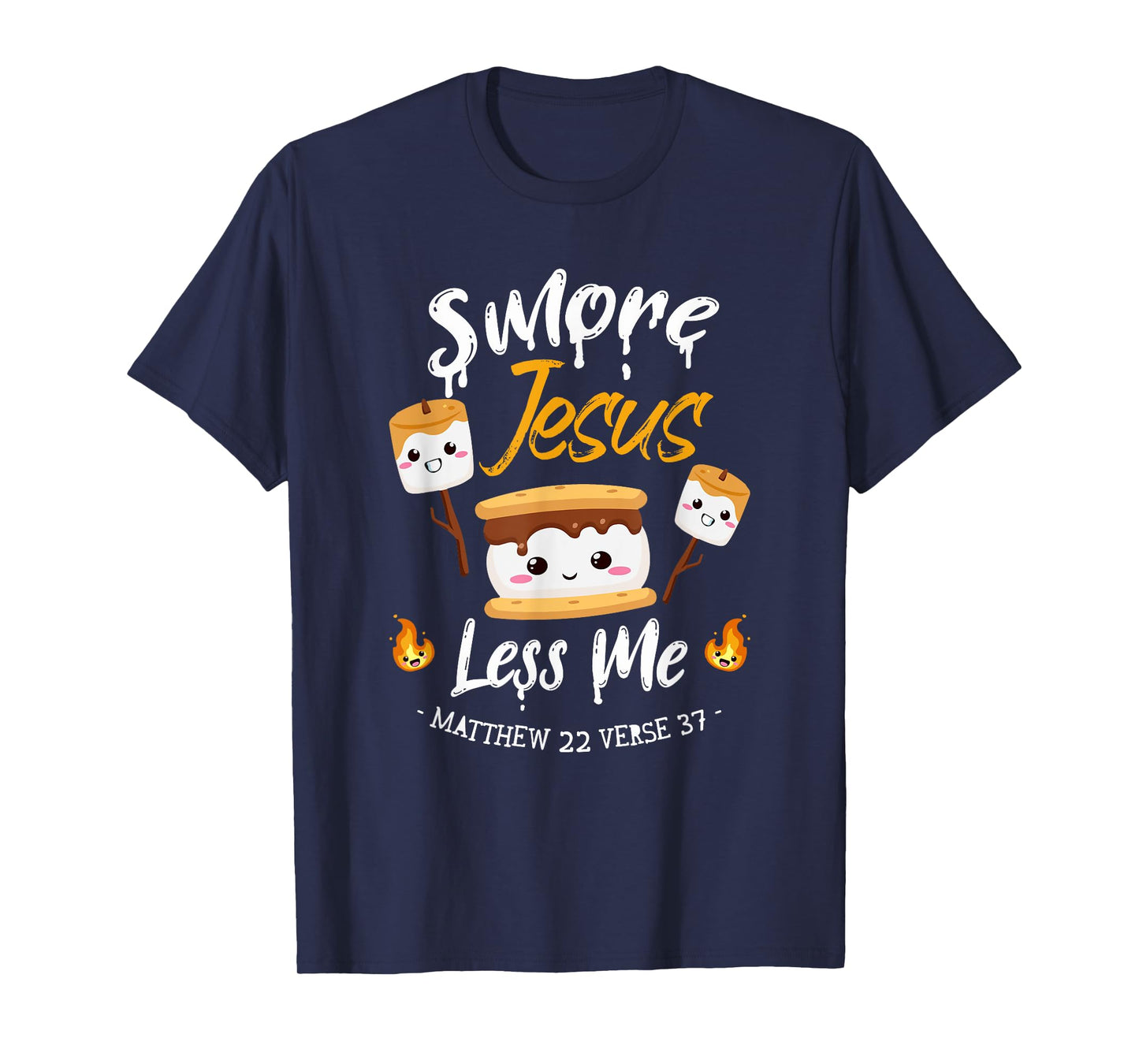S'more And Jesus Less Me Christian Camping Camper Lover T-Shirt