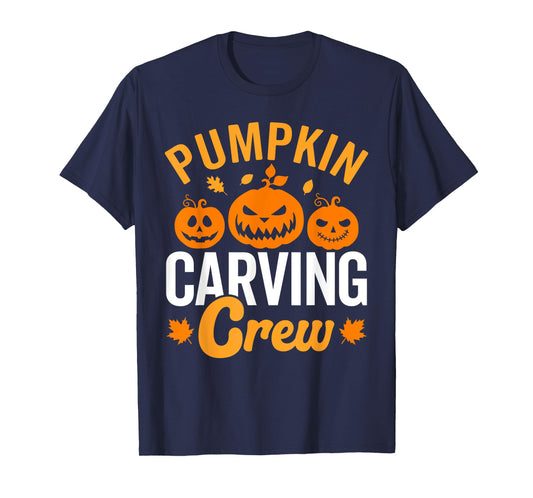 Pumpkin carving crew, family matching pumpkin head Halloween T-Shirt
