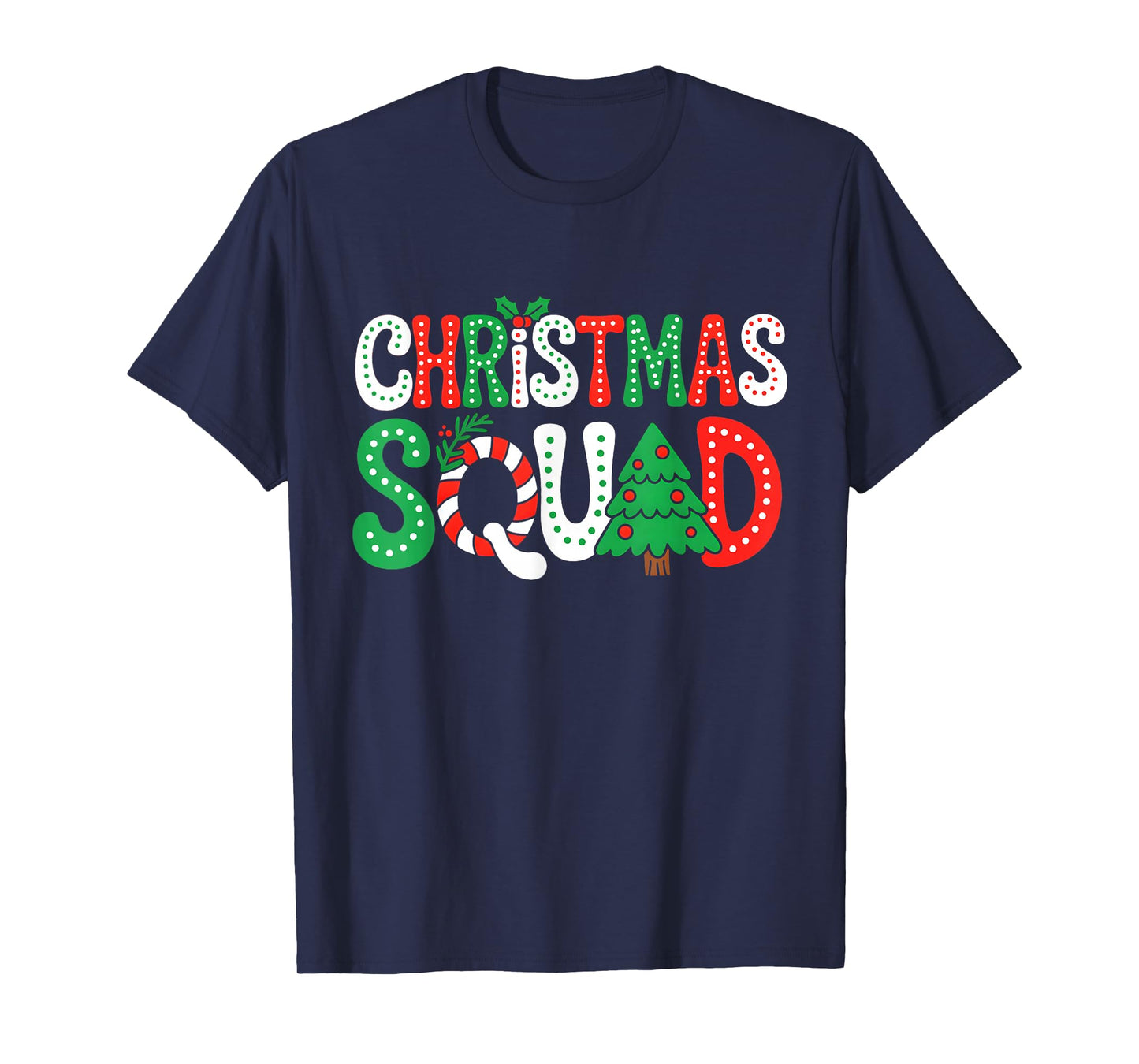 Groovy Christmas Squad Xmas Tree Family Matching Pajamas T-Shirt