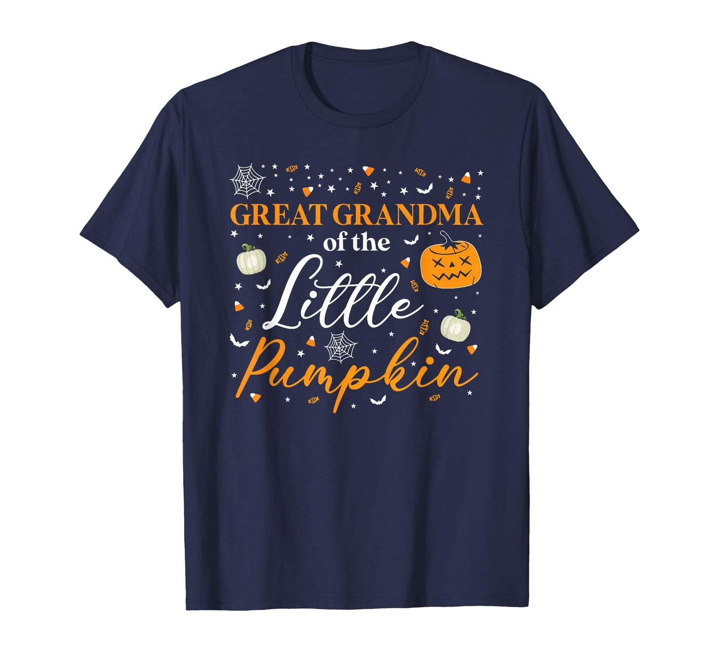 Halloween Great Grandma of The Little Pumpkin Grandmother T-Shirt