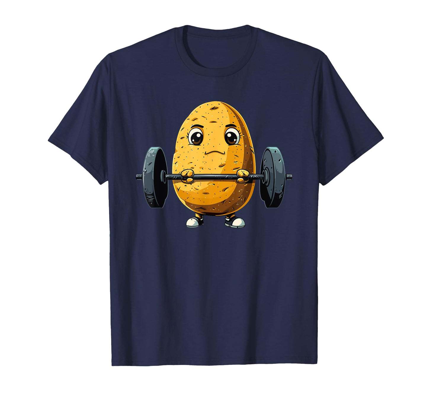 Potato Weightlifting Barbell Workout Potatoes Weightlifter T-Shirt