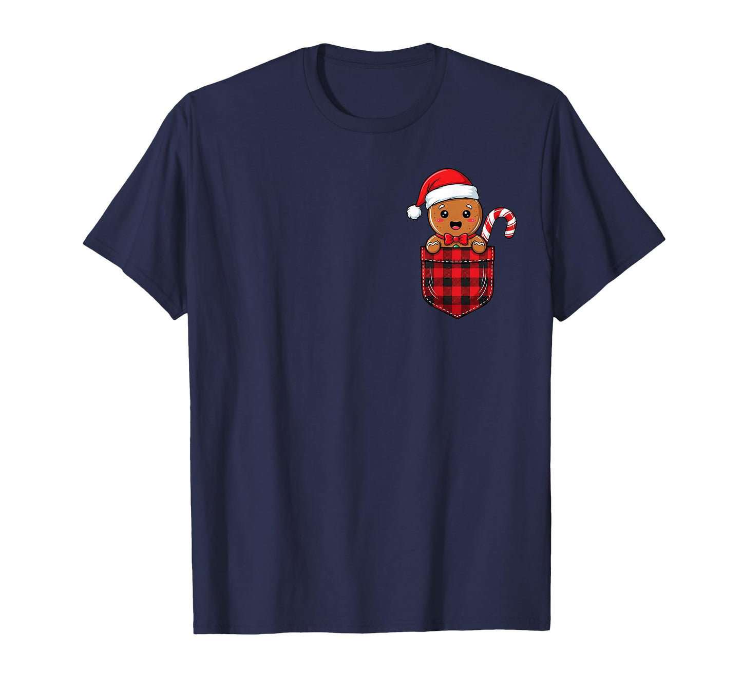 Gingerbread in Pocket Funny Christmas Cookie Boys Girls T-Shirt