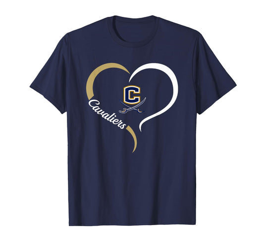 Cuthbertson Cavaliers Logo Half Heart Slogan HS T-Shirt