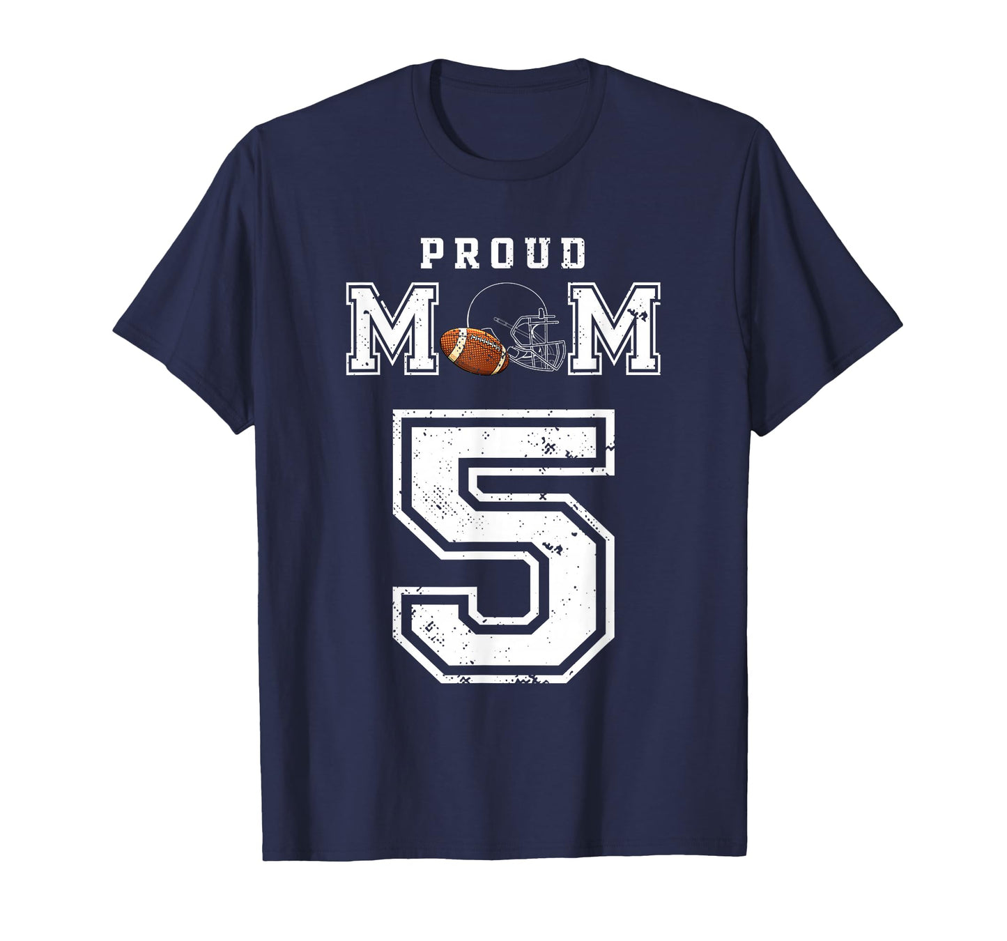Custom Proud Football Mom Number 5 Personalized For Women T-Shirt