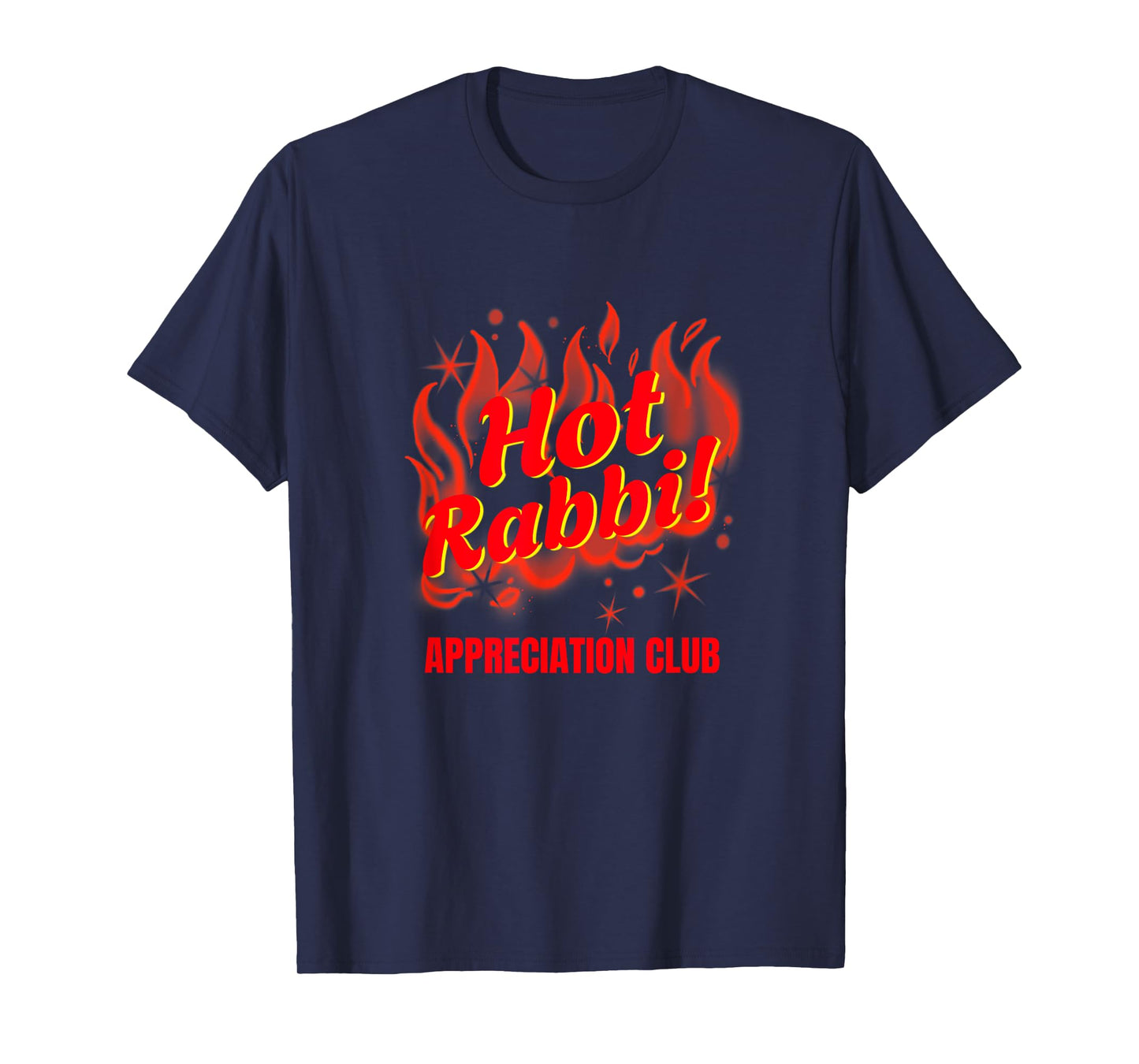 Funny Sexy Temple Hot Rabbi Appreciation Club Flames Jewish T-Shirt