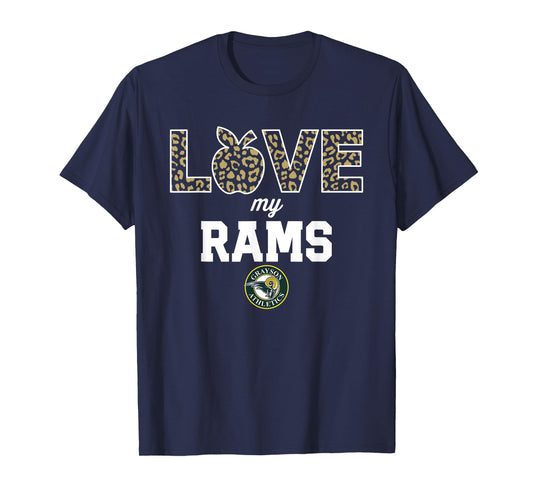 Grayson Rams Logo Love My Team HS T-Shirt
