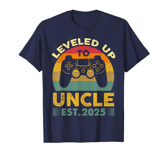 I Leveled Up to Uncle 2025 I'm Going to Be Uncle 2025 Gamer T-Shirt