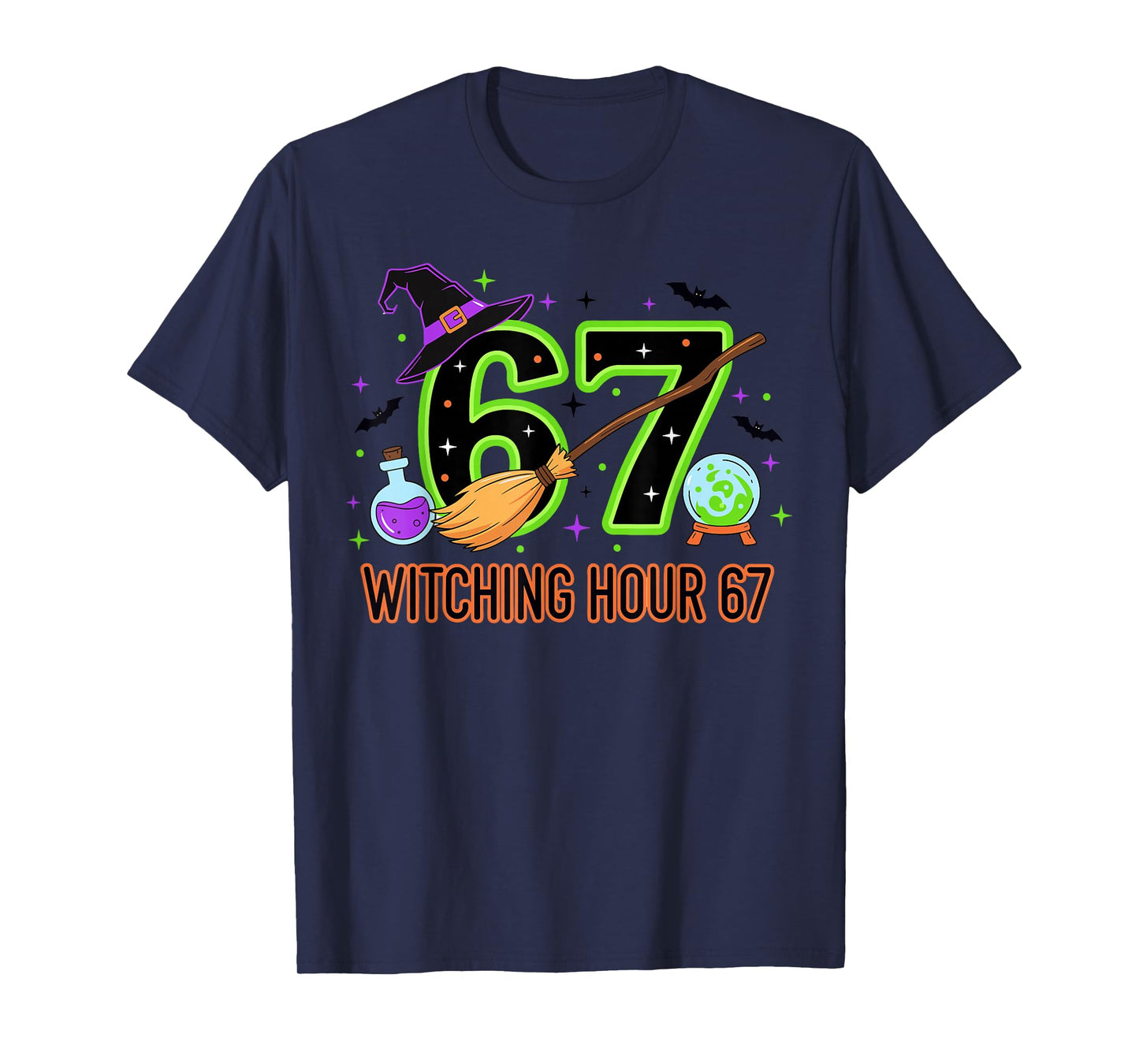 Witching Hour 67 Funny Spooky Halloween Magic T-Shirt