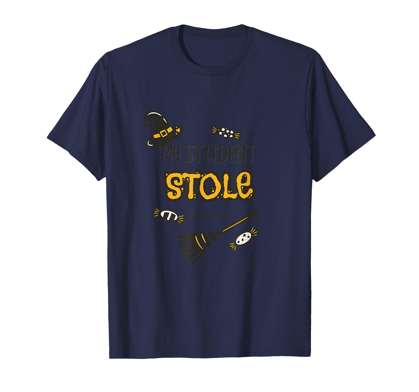 My Student Stole My Heart Cute Teacher Halloween Design T-Shirt