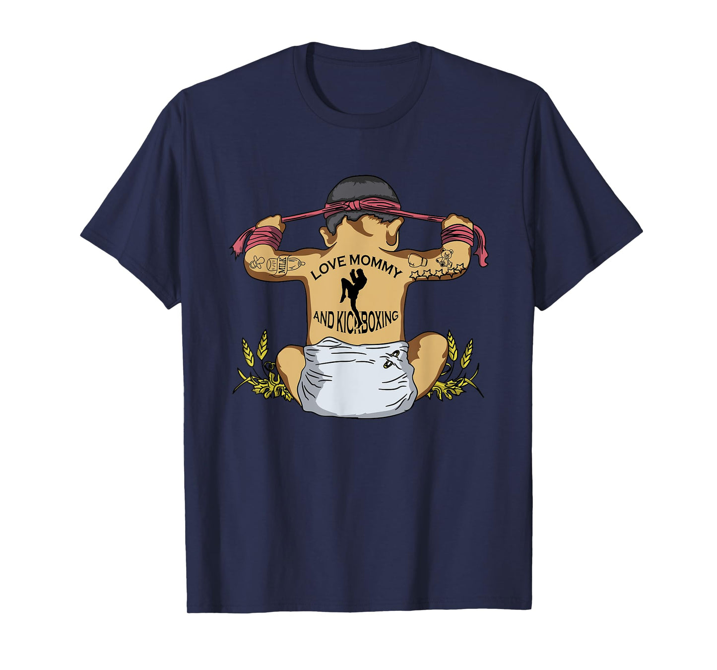 Kickboxing Muay Thai Training Fitness Baby Love Mommy Gift T-Shirt
