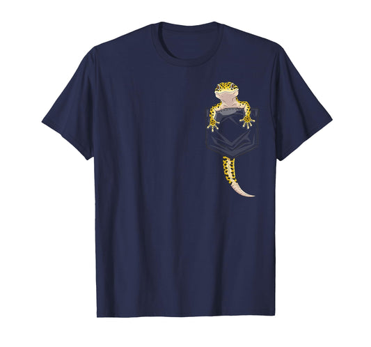 Cute Lizard Reptile Leopard Gecko Pocket Gifts Men Women Kid T-Shirt