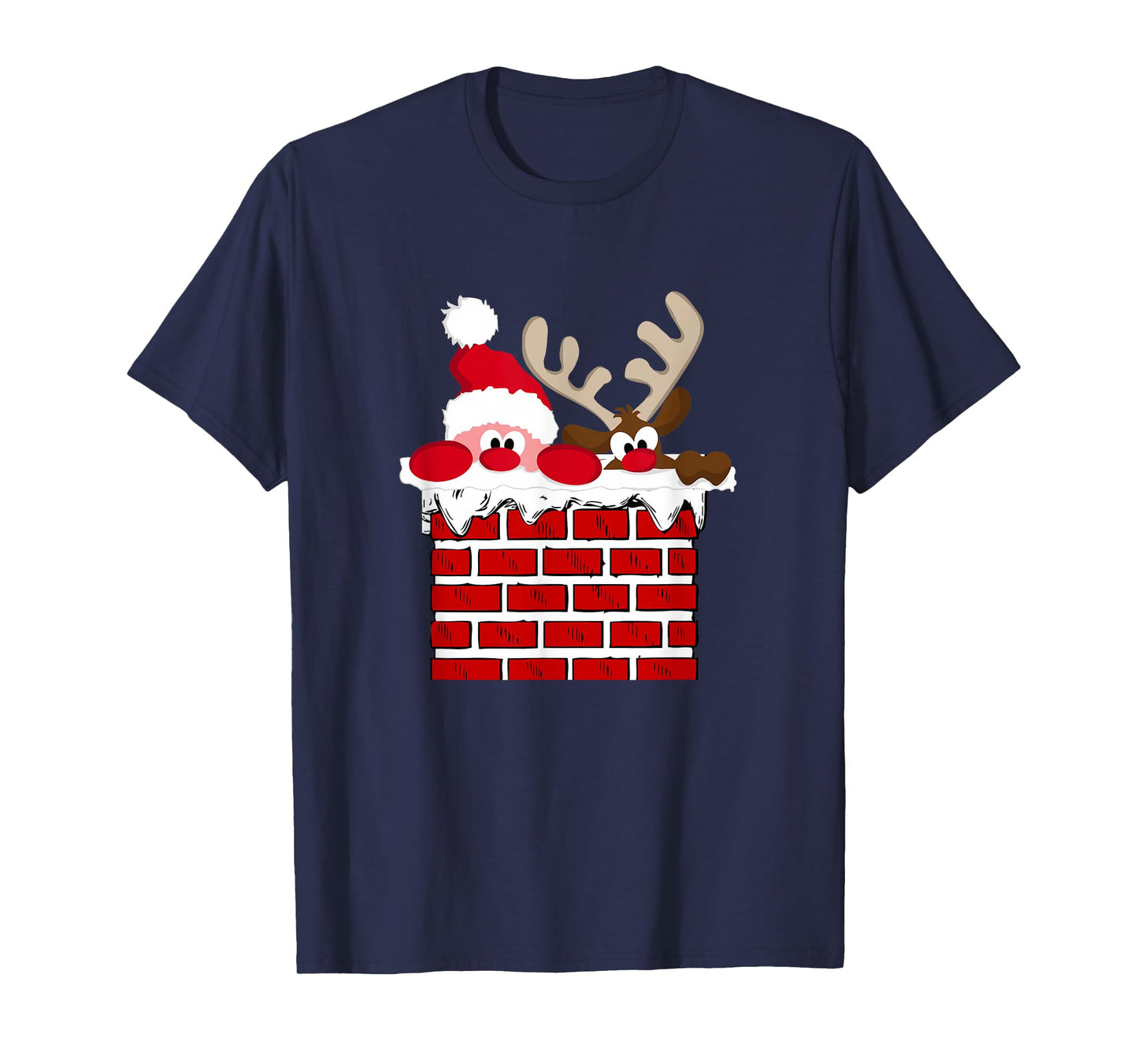 Santa Claus and Reindeer Merry Christmas T-Shirt