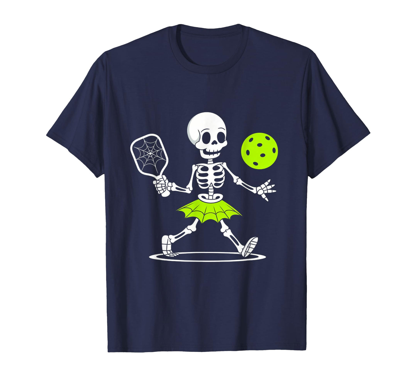 Spooky Pickleball Halloween Skeleton Women T-Shirt