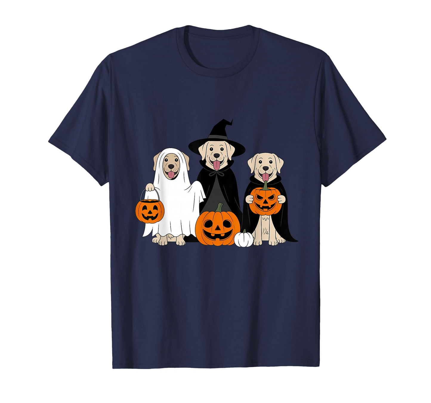 Cute Halloween Dogs with Pumpkins T-Shirt