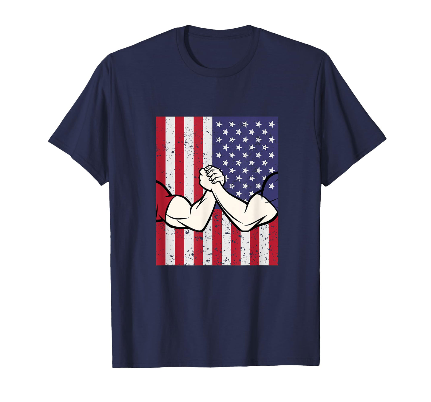 Arm Wrestling Shirt Patriotic Gifts Flag T-Shirt