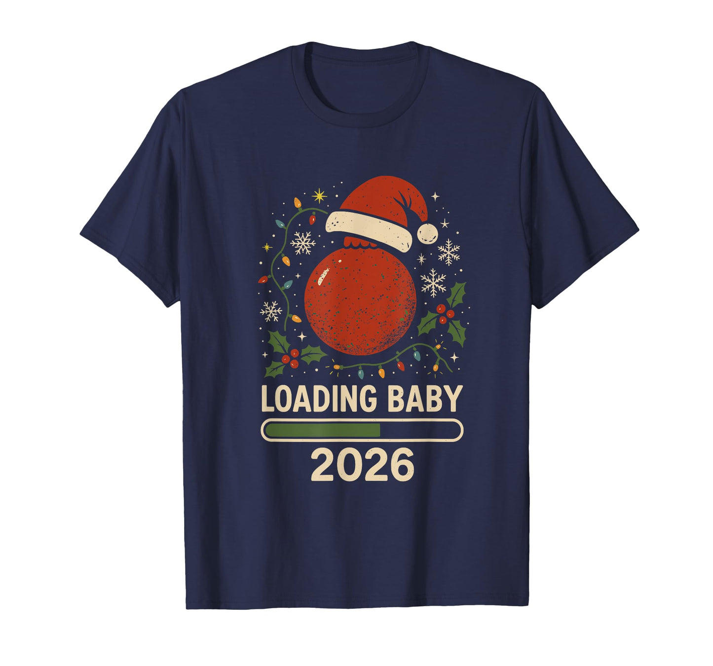 Christmas Baby Loading 2026 Ornament Design T-Shirt