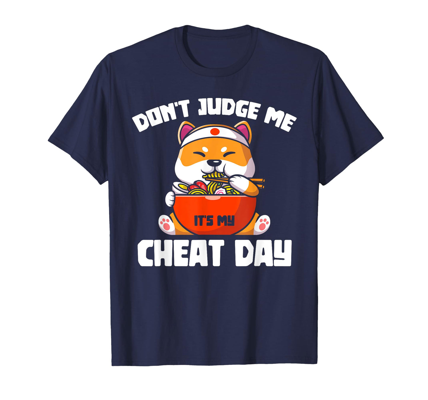 Funny Animal Lover Gift Cute Cat Gym Workout Cheat Day T-Shirt