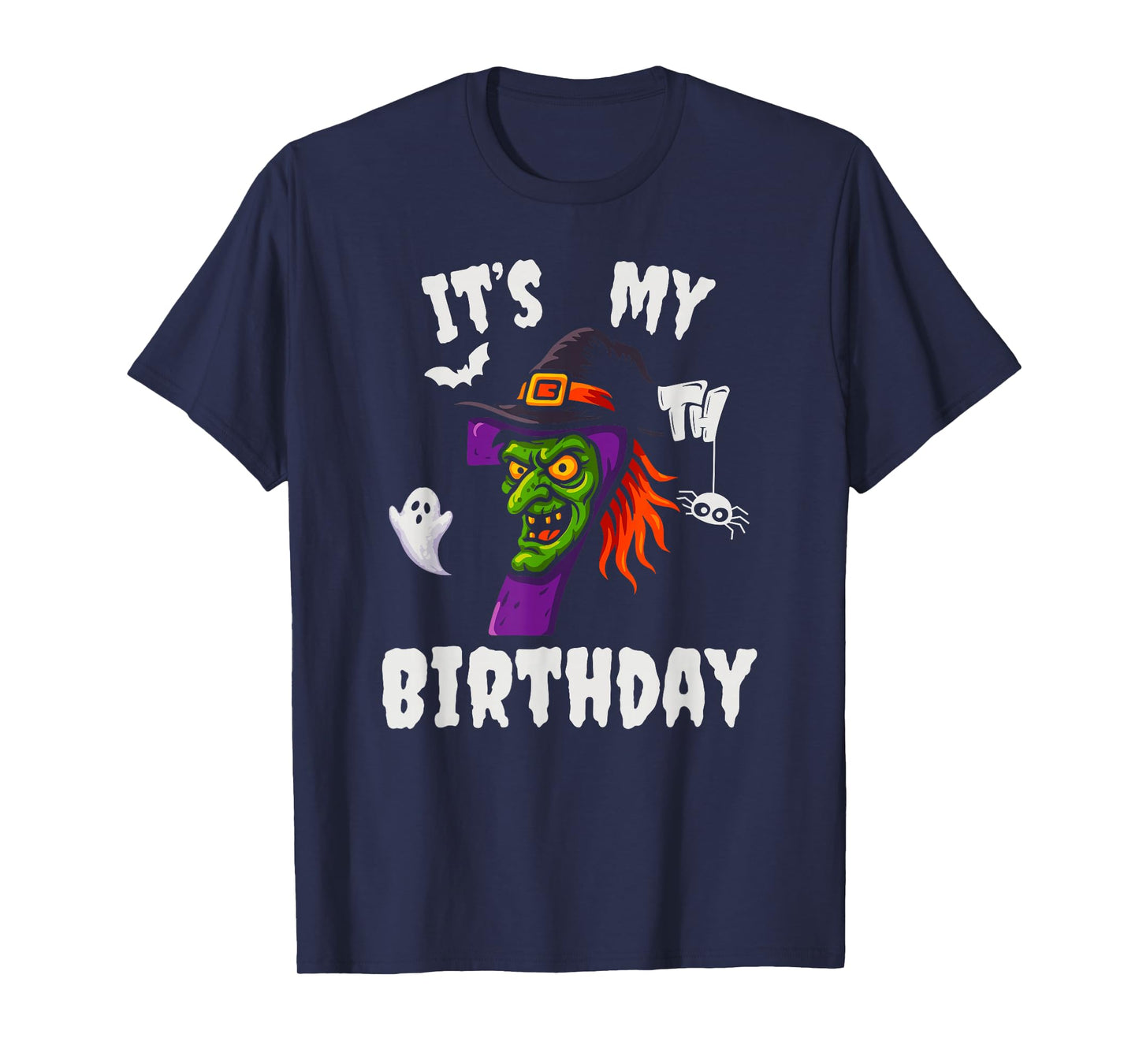 It’s My 7th Birthday Halloween Scary Witch Boys Girls Kids T-Shirt