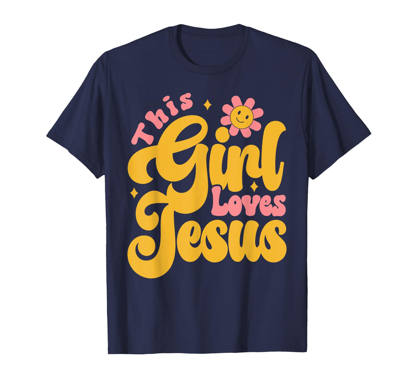 Christian Retro This Girl Loves Jesus God 70s T-Shirt