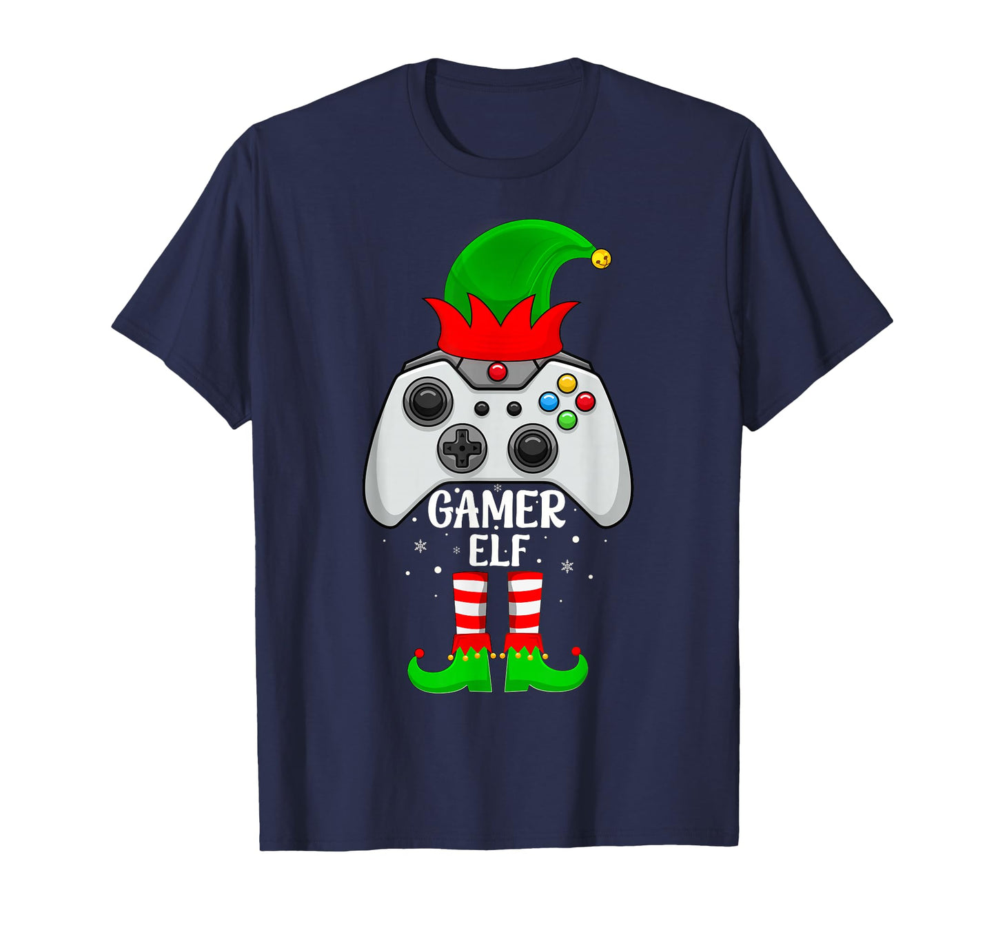 Gamer Elf Christmas Family Group Video Game Elf Squad Xmas T-Shirt