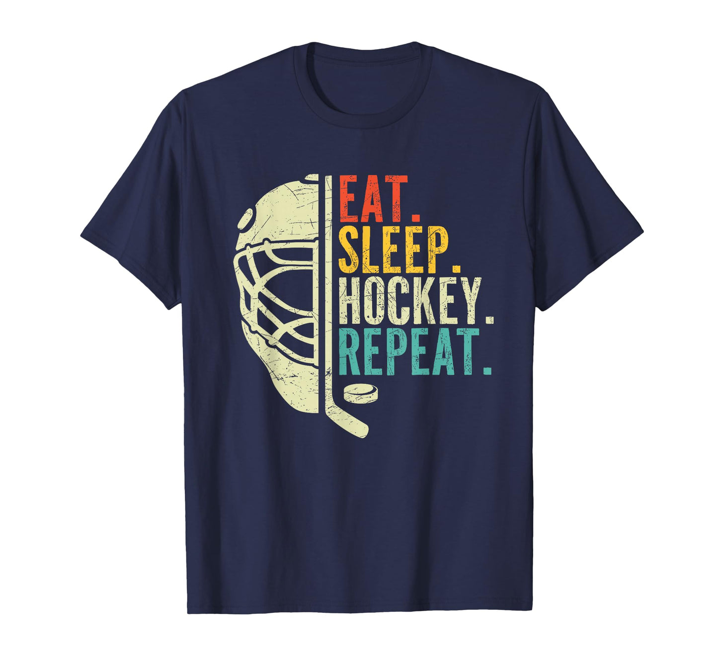 Eat Sleep Hockey Repeat Funny Boys Hockey Player T-Shirt