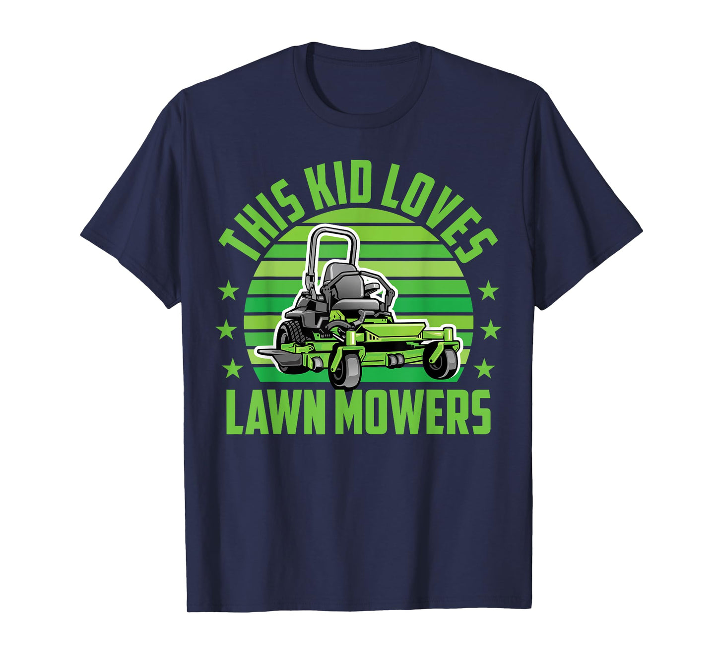 Funny Lawn Mowing Kid Loves Lawn Mower Gardening Boy Toddler T-Shirt