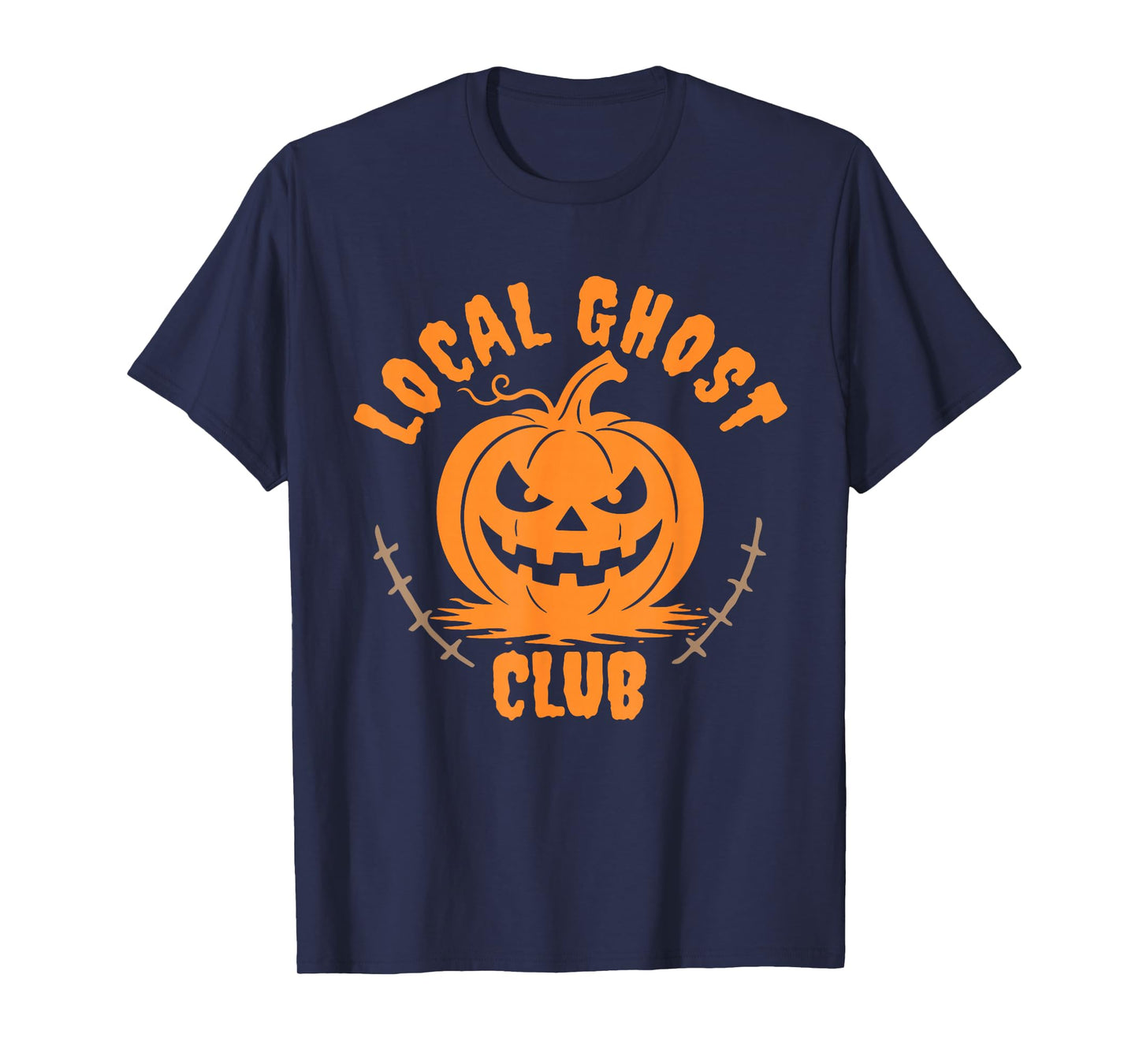 Local Ghost Club, Halloween Vibe, Pumpkin T-Shirt