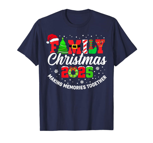 Family Christmas 2025 Matching Tee Xmas Santa Pjs Pajamas T-Shirt