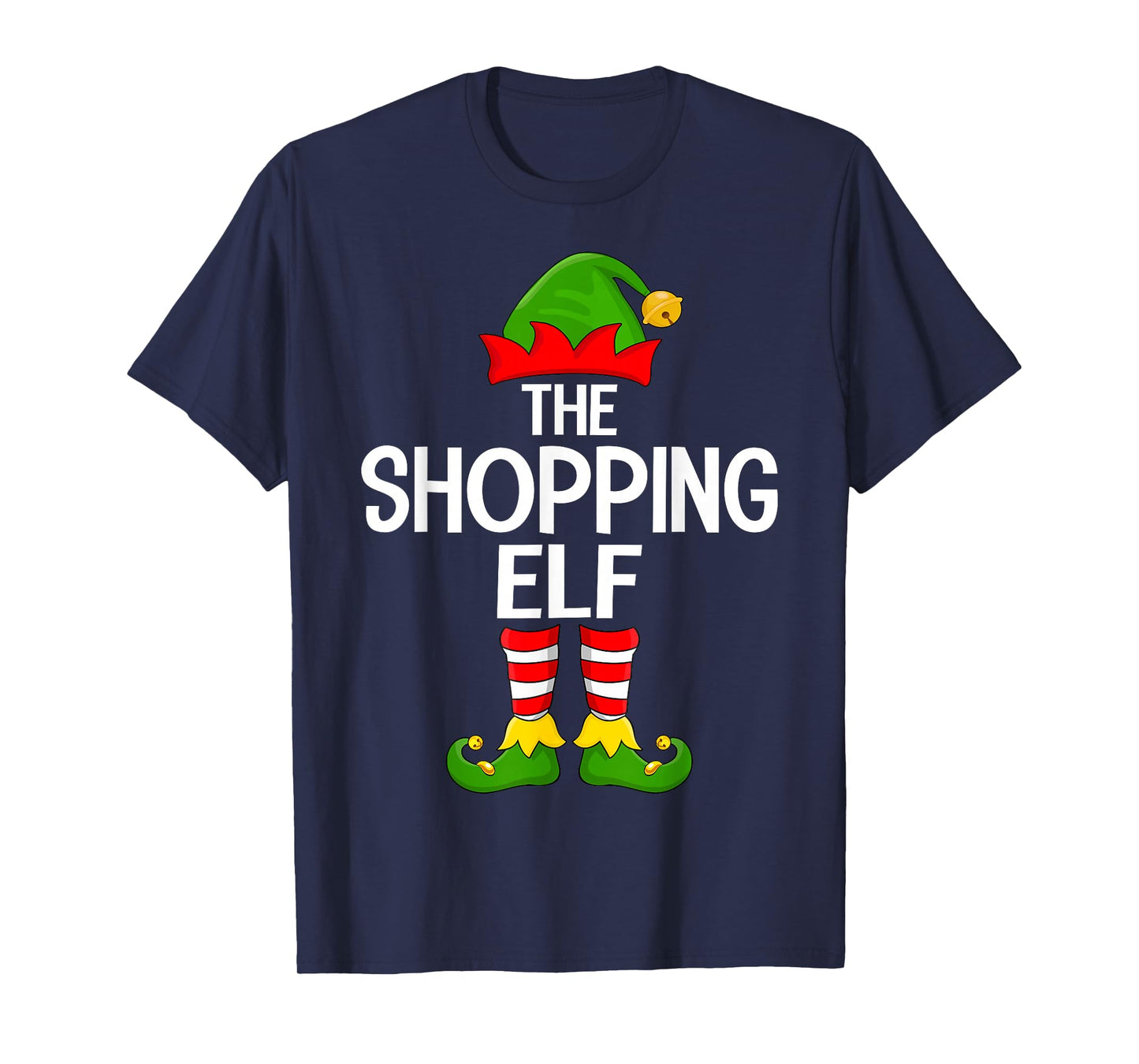 Shopping Elf Xmas Matching Family Elf Squad Christmas T-Shirt