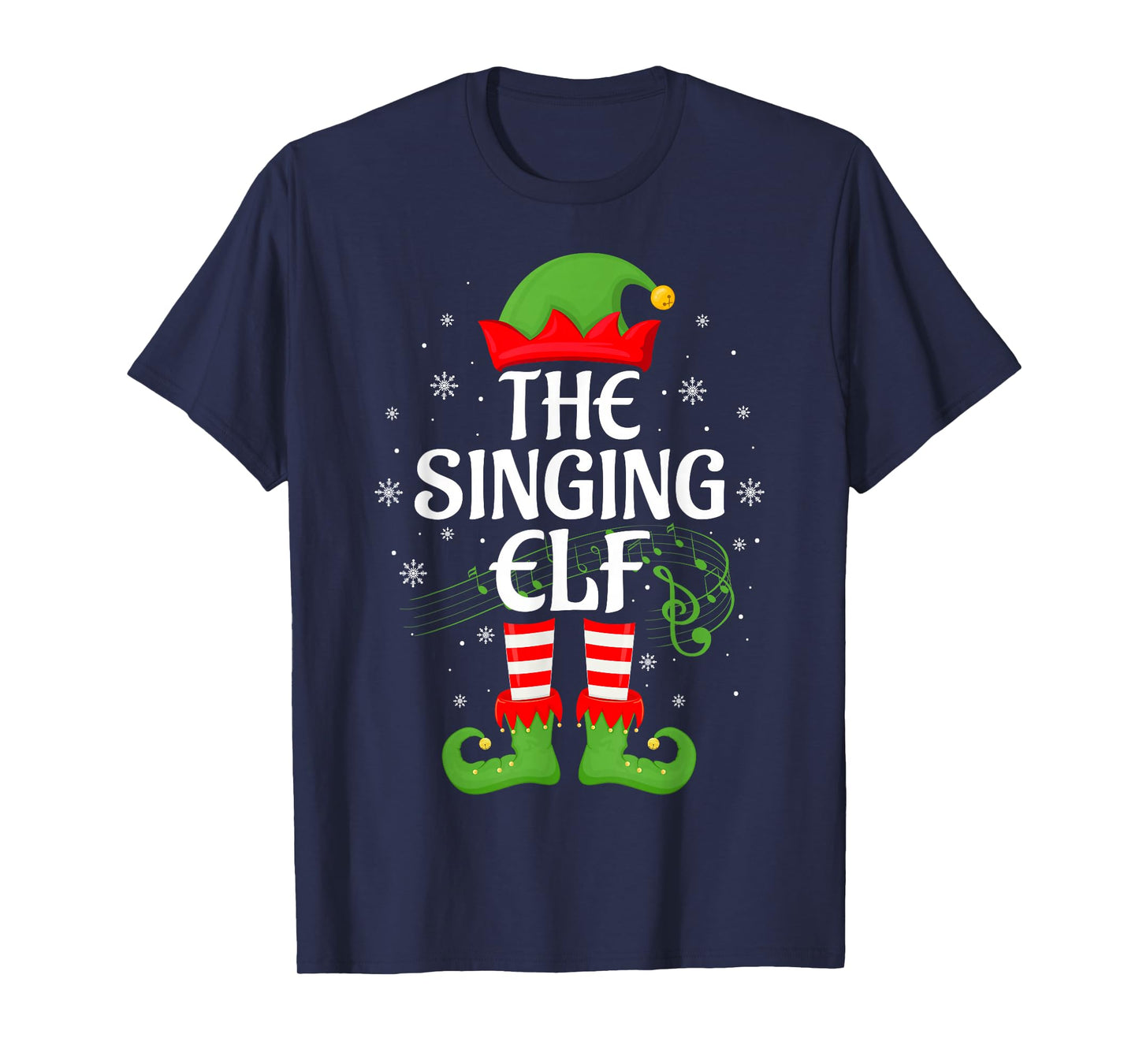 Singing Elf Christmas Family Matching Elf Squad Xmas T-Shirt
