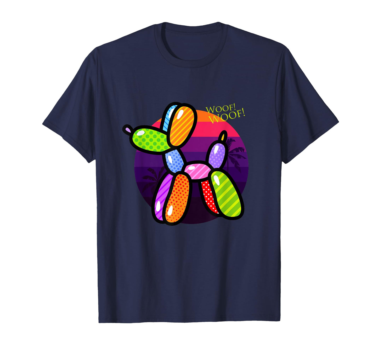 Poodle Dog Balloon Animal Illustration Graphic Designs T-Shirt