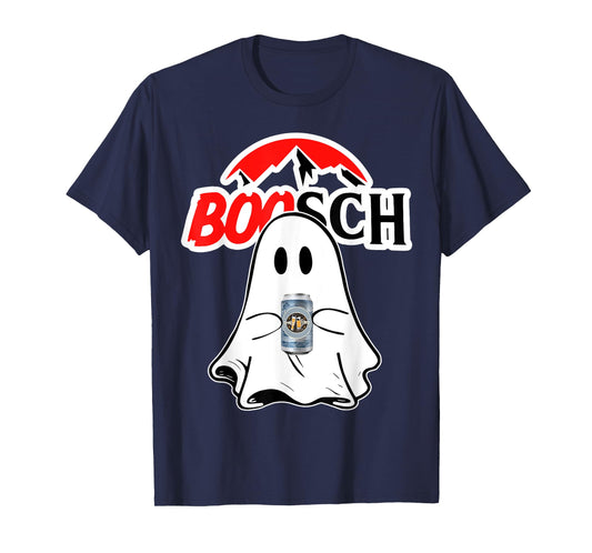Boosch-Beer Halloween Funny Ghost Drinking Beer Women Men T-Shirt
