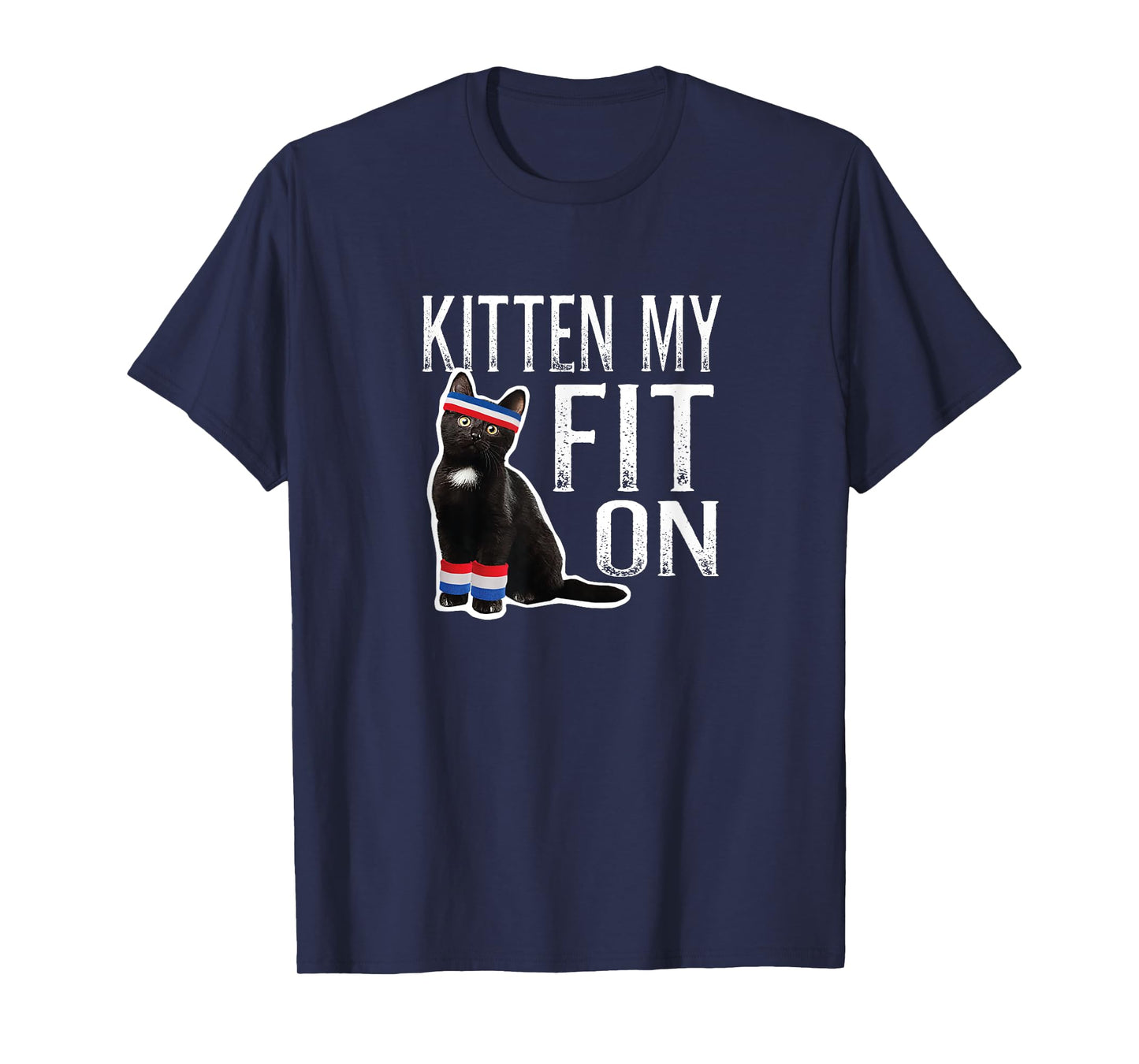 Kitten My Fit On T-Shirt Workout Fitness Gym retro funny Cat T-Shirt for Men Women Girls Kids