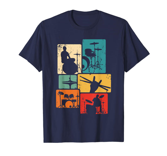 Drum Player Rock Music Drumsticks Drumming Vintage Drummer T-Shirt
