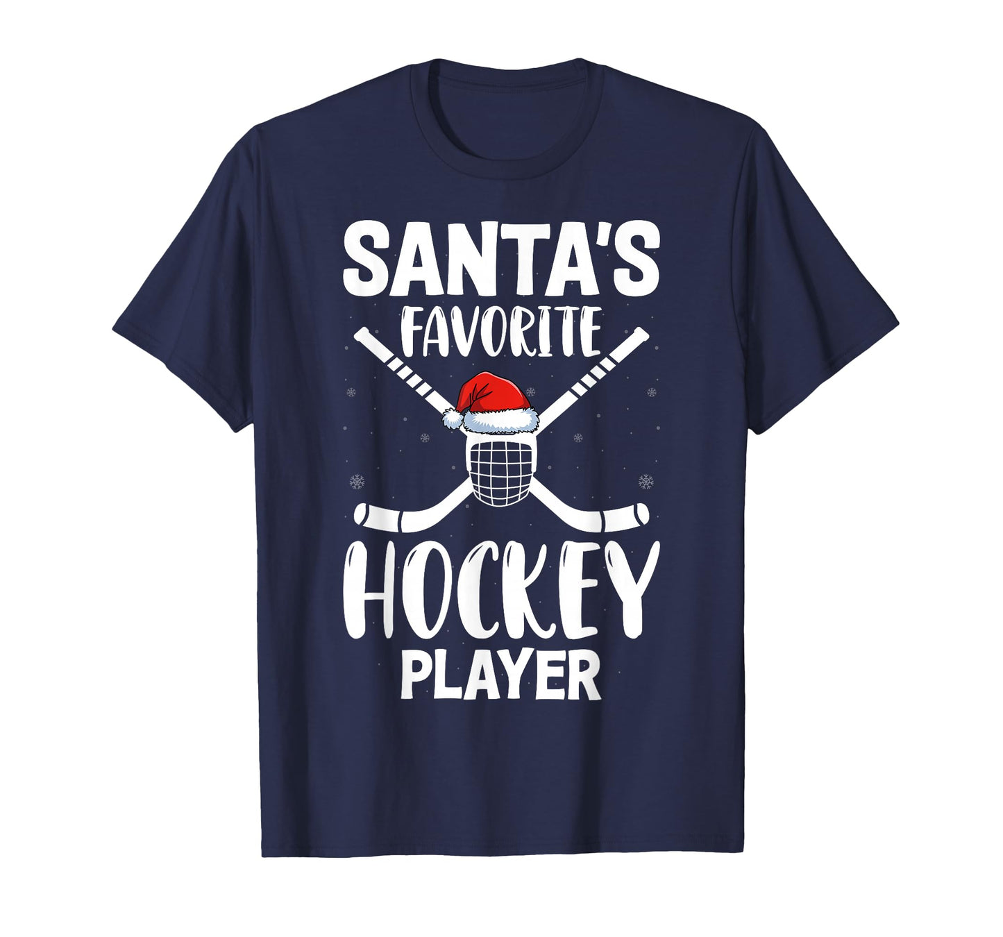 Santa's Favorite Hockey Player Christmas Day Hockey Lover T-Shirt