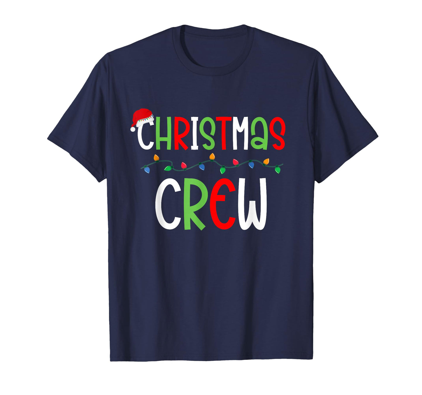 Christmas Crew Xmas Lights Matching Family Pajamas Holiday T-Shirt