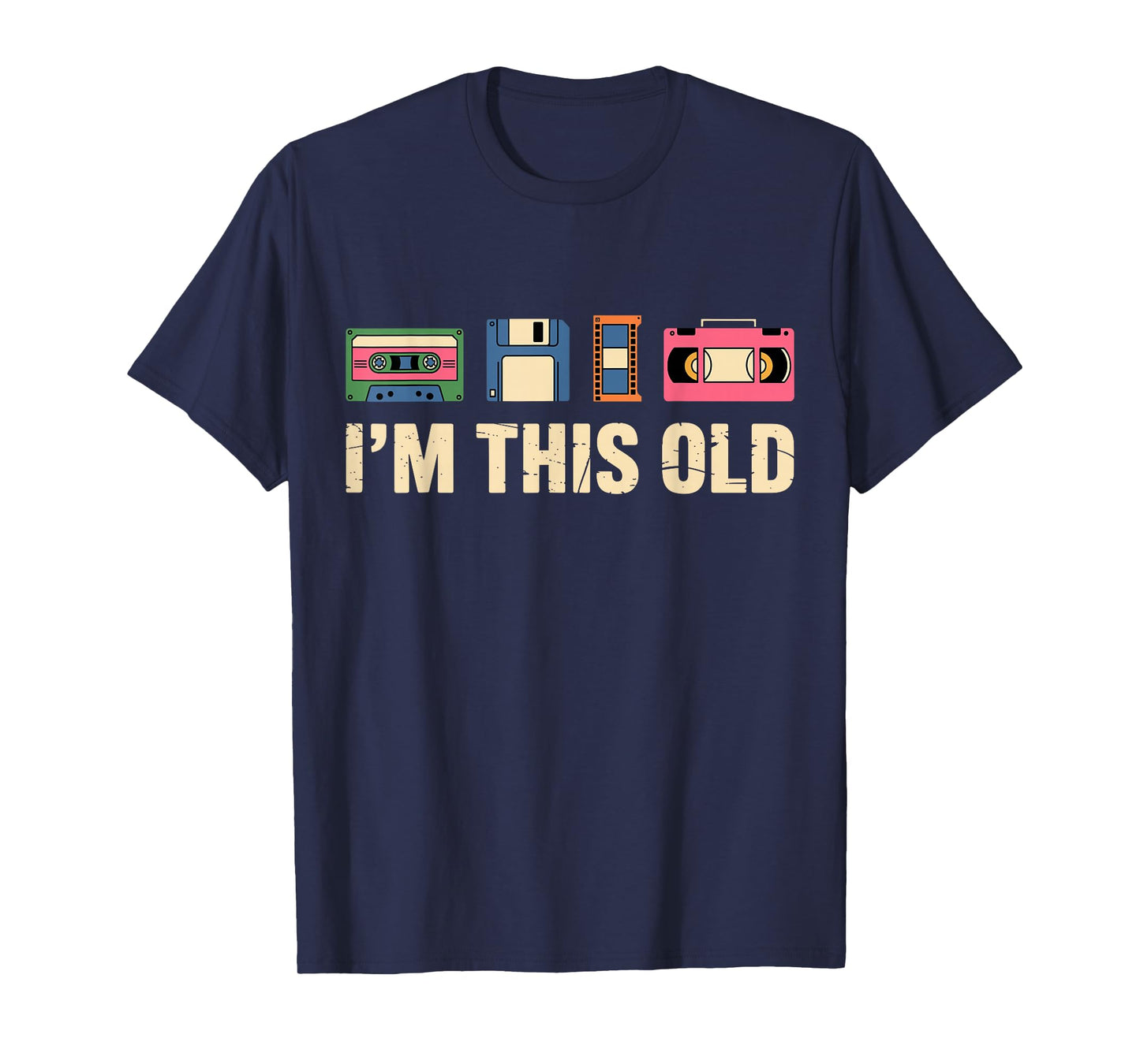 I’m This Old Retro Cassette Tape Funny 80s Mens T-Shirt