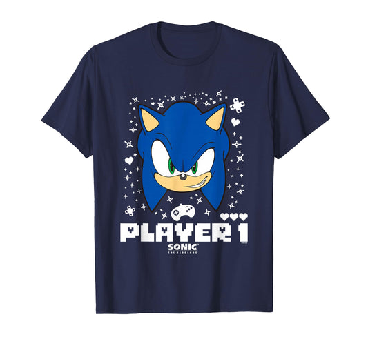 Sonic The Hedgehog Valentine's Day Player 1 Sonic Big Face T-Shirt