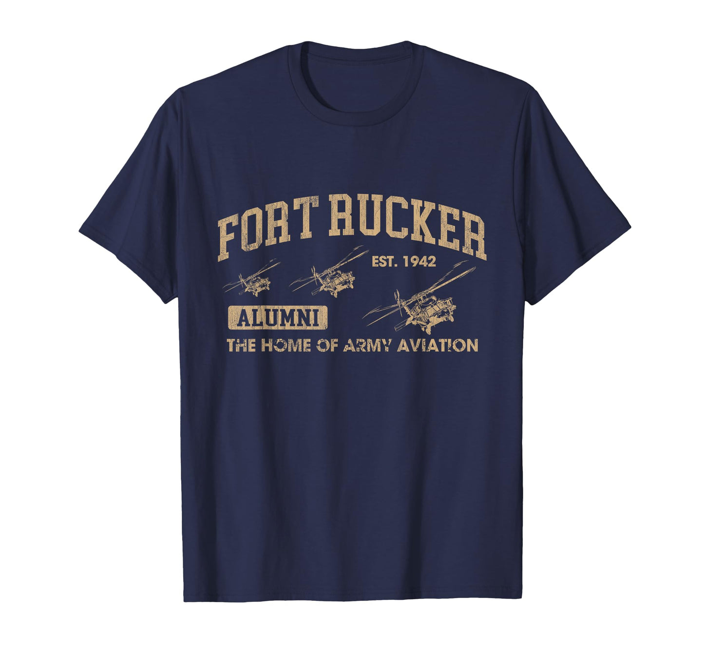 Fort Rucker Alabama Alumni Aviation Helicopter Veteran Tee T-Shirt