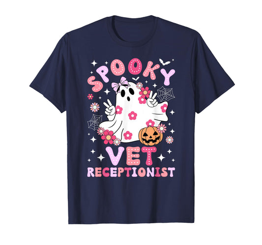 Spooky Vet Receptionist Halloween Veterinarian Receptionist T-Shirt